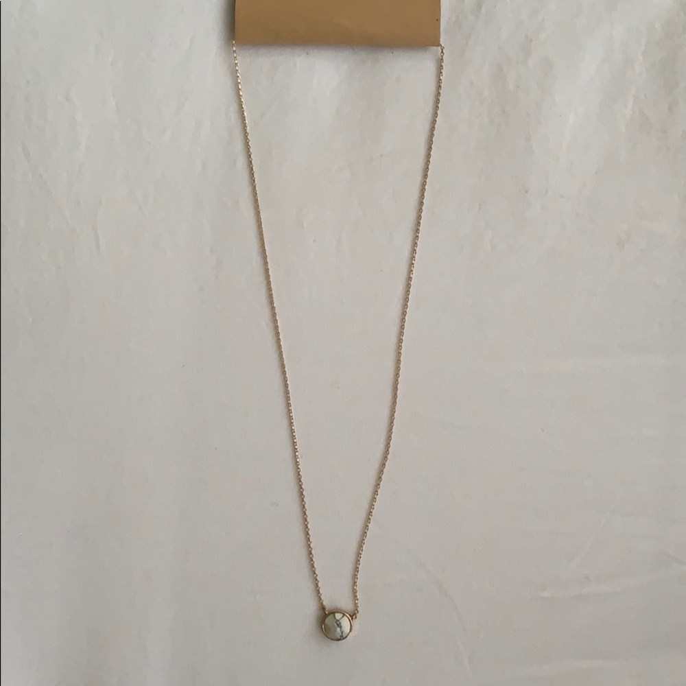 White marble pendant necklace